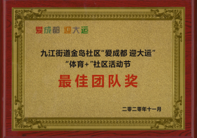 2020年荣获九江街道金岛社区活动节最佳团队奖